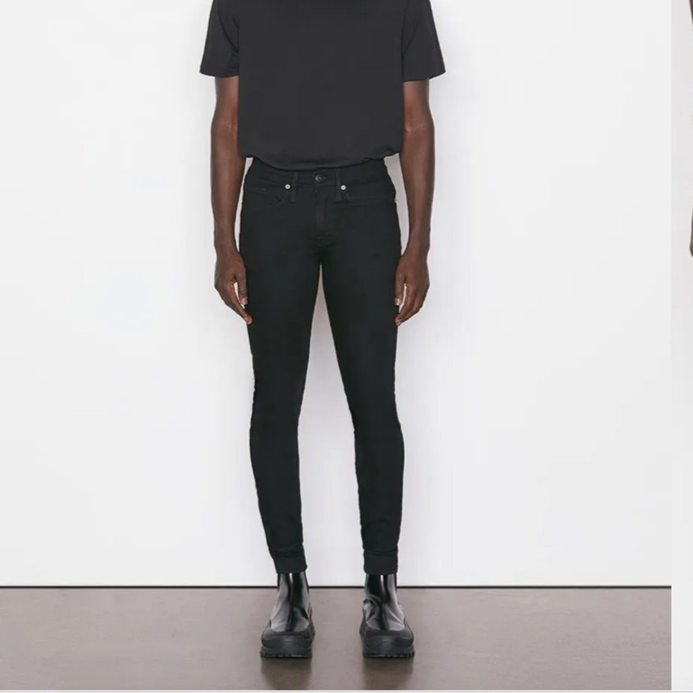 Frame Denim Men's Skinny Jeans in Black
